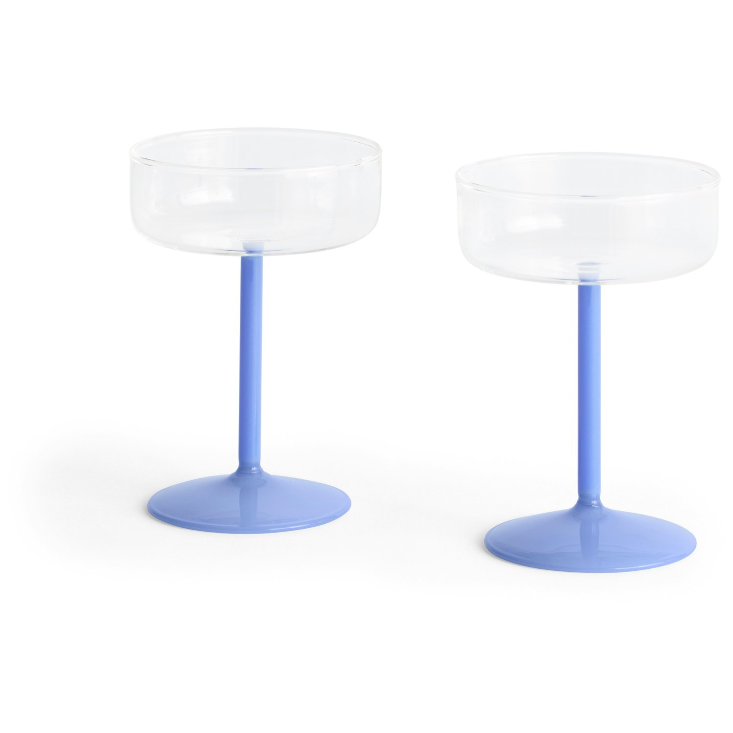 Tint Champagneglass 2-pk, Klar / Jade Blue