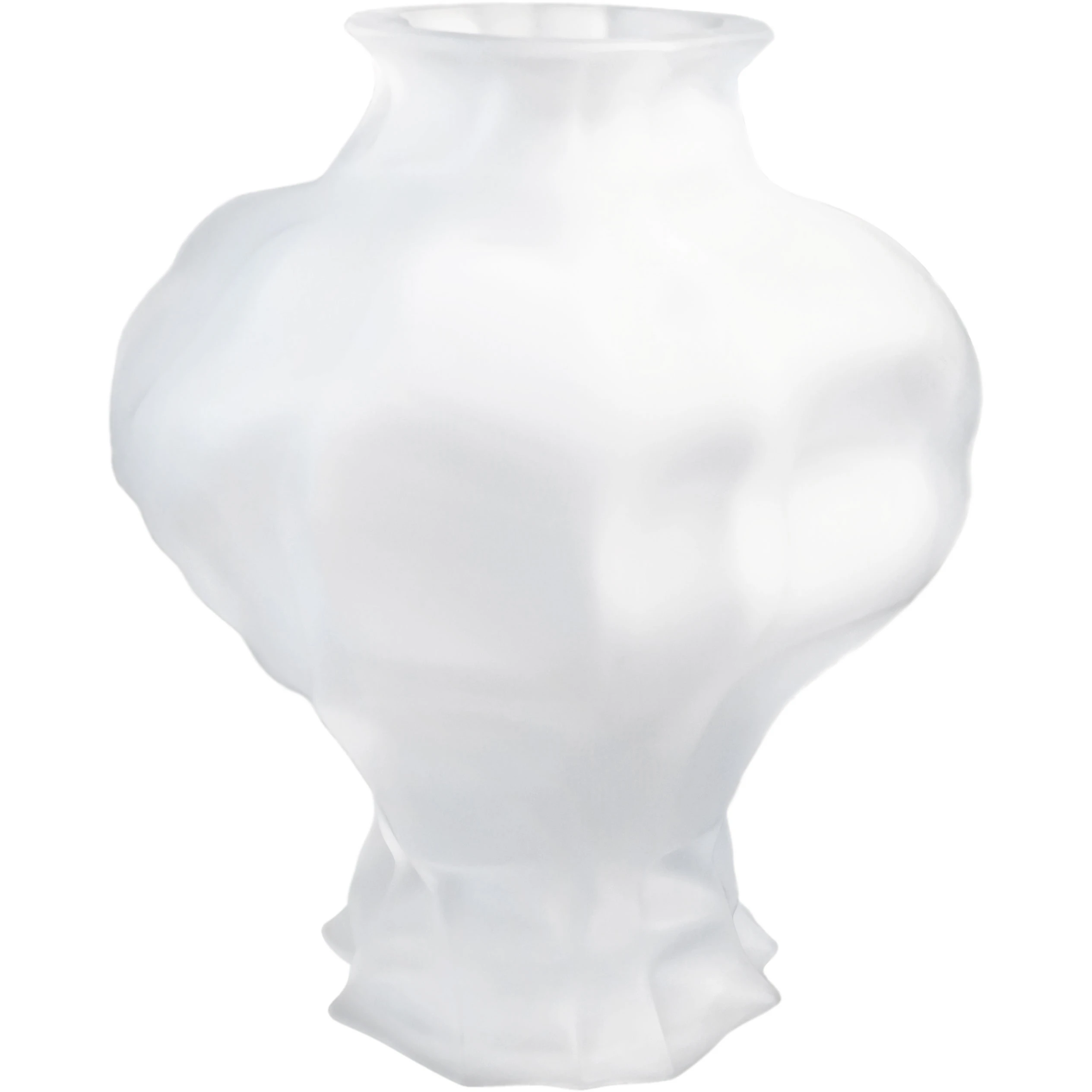 Ammonit Vase 30 cm, Frosted White
