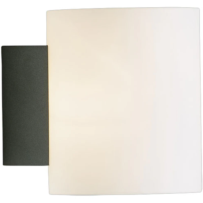 Evoke Vegglampe 120 mm, Antrasitt / Opalglass