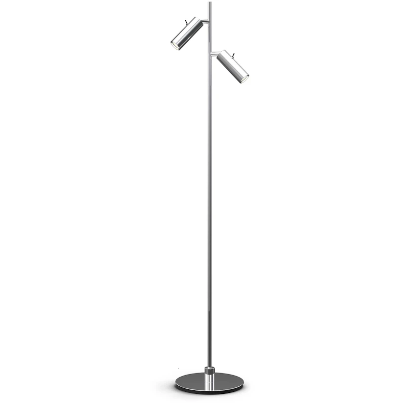 Pipeline Gulvlampe Dobbel, Krom