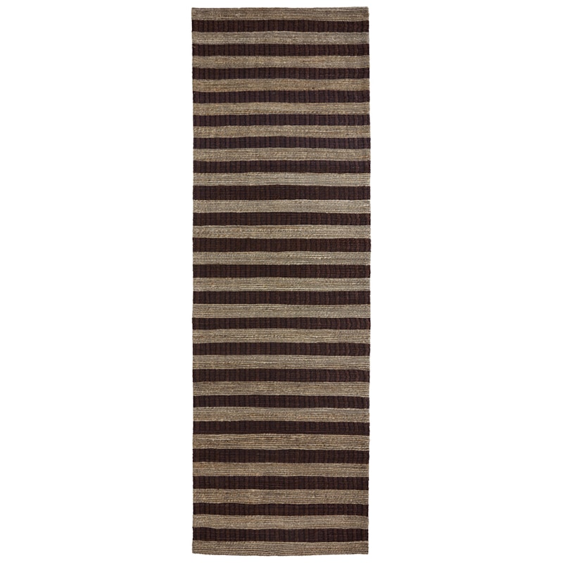 Block Teppe 90x300 cm, Brun/Naturfarget