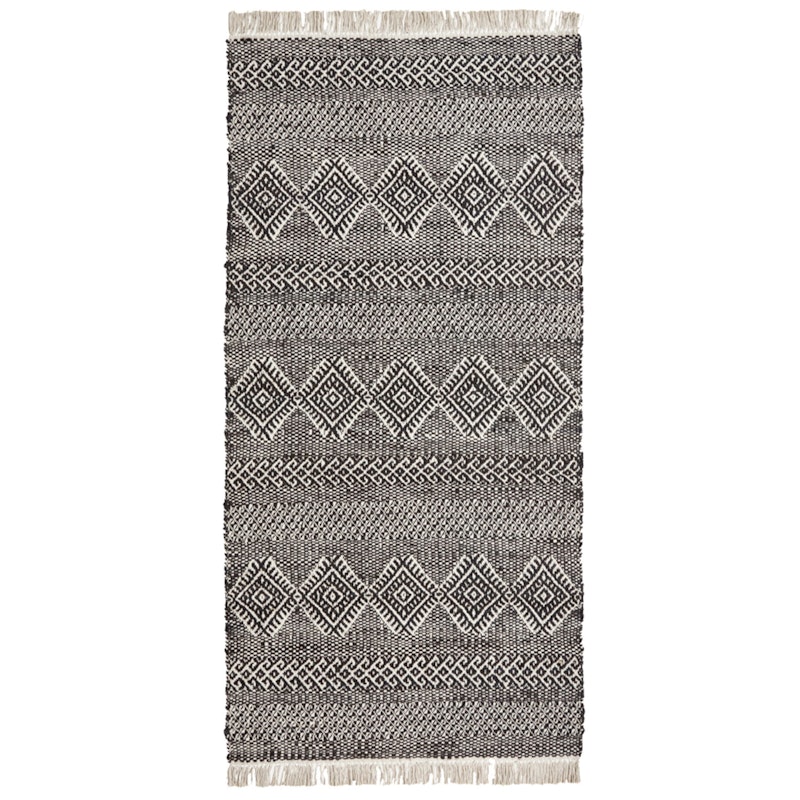 Ethnic Teppe 90x200 cm, Sort/Naturfarget