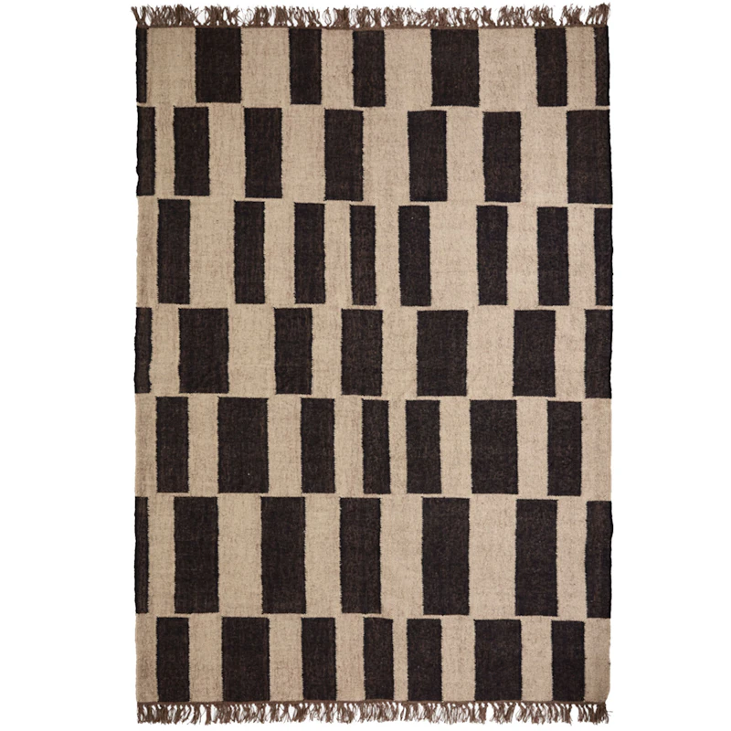 Graph Teppe 160x230 cm, Sort/Natur