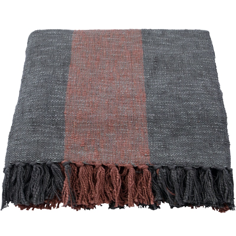 Ponra Sengeteppe 130x180 cm, Rød/Kakhi