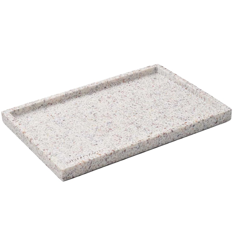 Terrazzo square Brett 30 cm Hvit/Brun