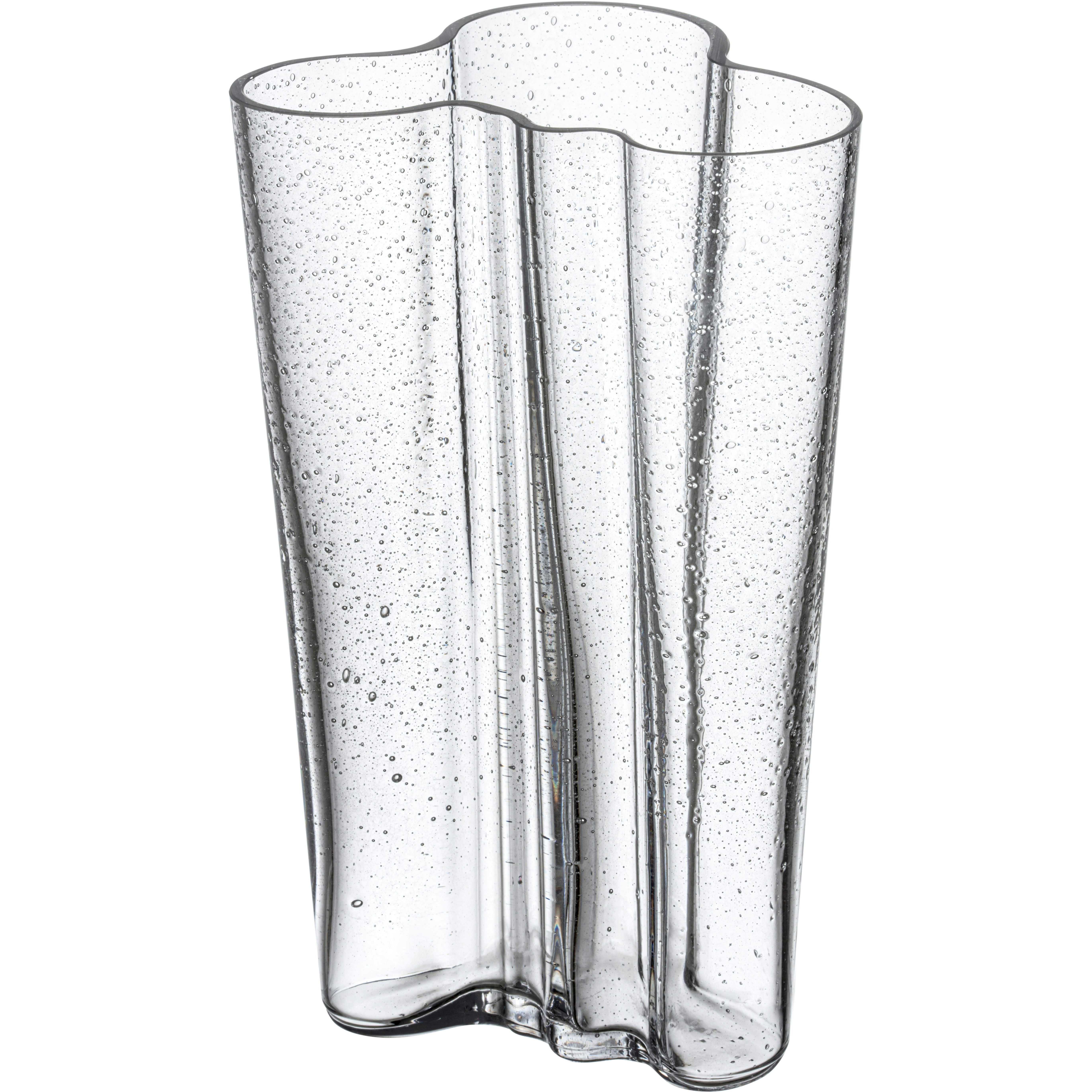 Aalto vase 201mm bubble glass clear