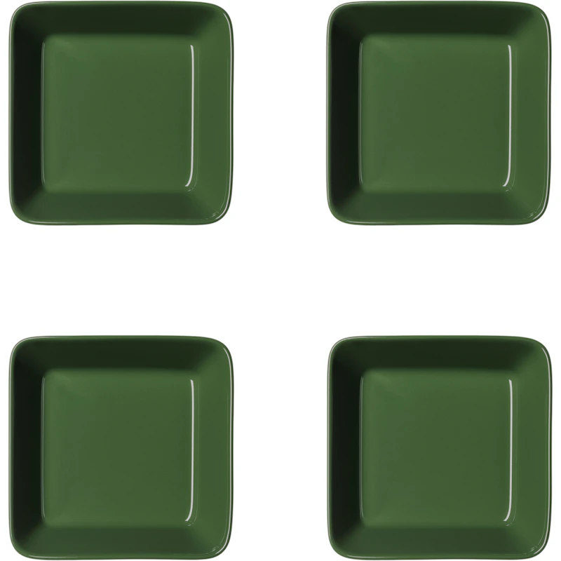 Teema Fat 12x12 cm 4-pk, Skogsgrønn