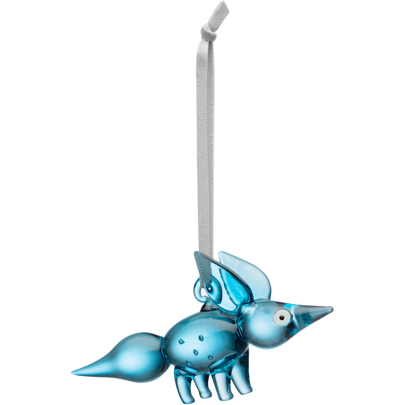 Vulpes Glassdekorasjon 115 mm, Blå