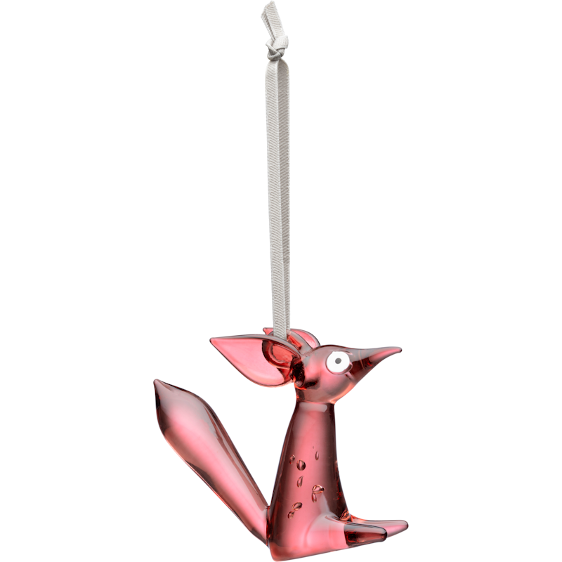 Vulpes Glassdekorasjon 80 mm, Kirsebærrød