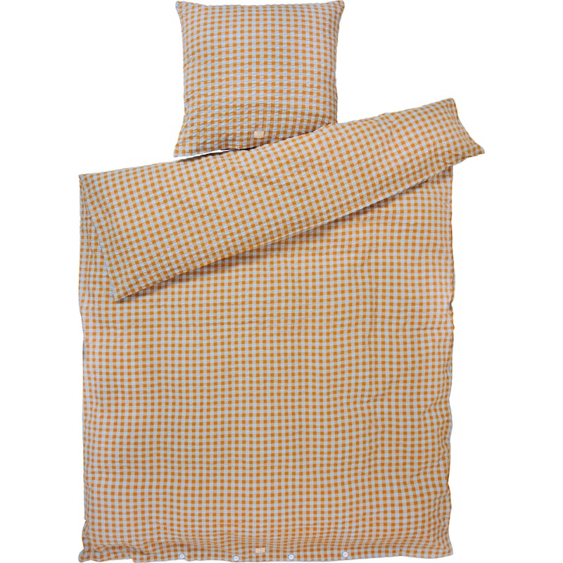 Bæk&Bølge Sengesett 150x210 + 50x60 cm, Sand / Lyseblå