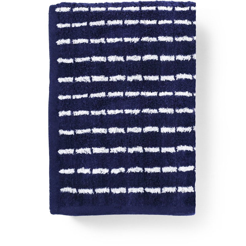 Nuance Håndkle 70x140 cm, Mørkeblå/Hvit