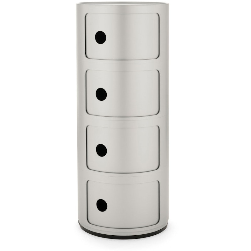 Componibili Classic Oppbevaring, Matt med 4 Rom, Sølv