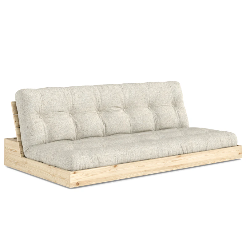 Base Sofa Bed, Raw / Soft Chalk