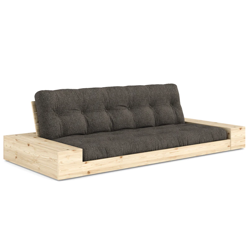 Base Sofa Bed With Storage, Raw / Mellow Brown