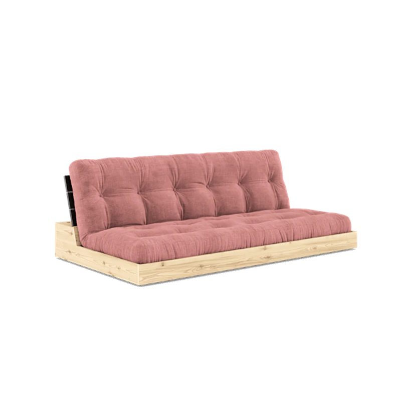 Base Sovesofa Med 5-lags Madrass Svart Natt/Rosa