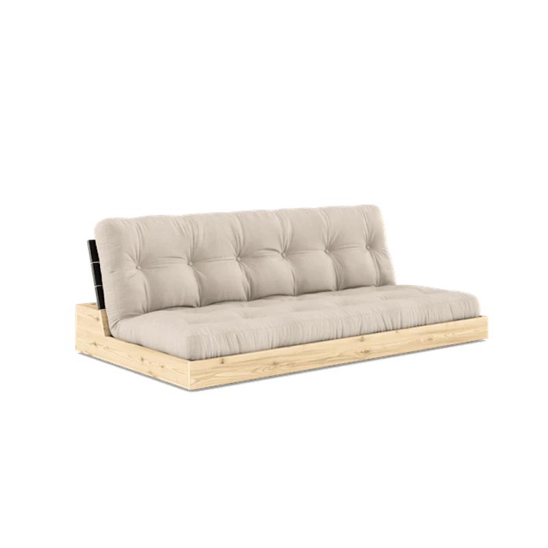 Base Sovesofa Med 5-lags Madrass Svart Natt/Beige