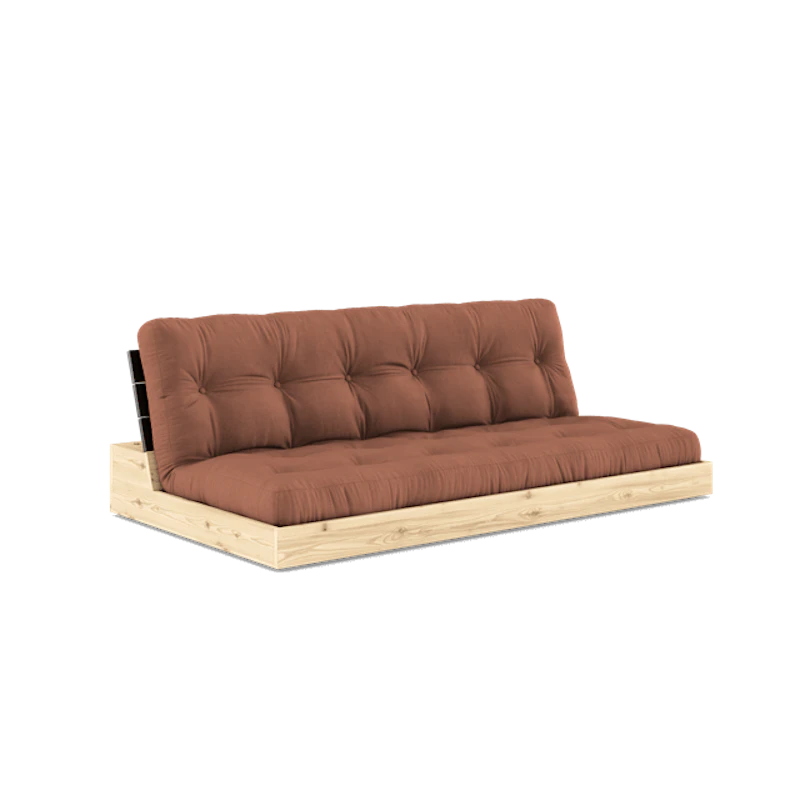 Base Sovesofa Med 5-lags Madrass Svart Natt/Leirbrun