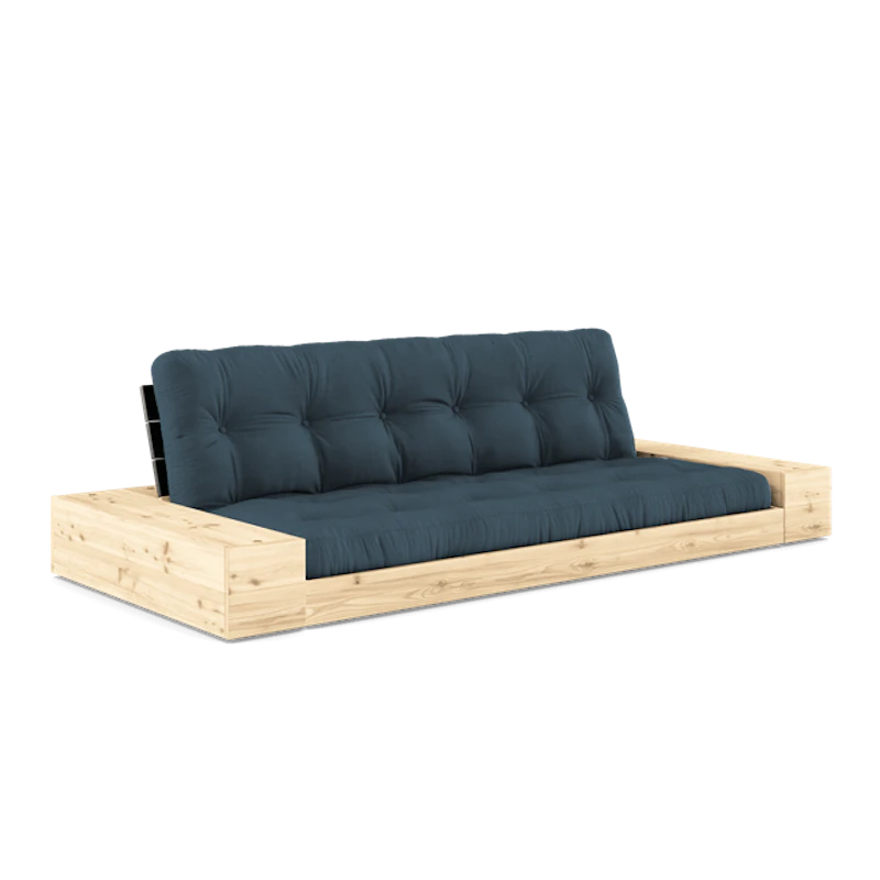 Base Sovesofa Med Sideboks og 5-lags Madrass Black Night/Petroleum