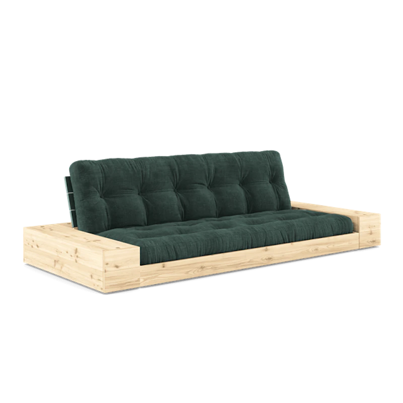 Base Sovesofa Med Sideboks og 5-lags Madrass Lush Green/Tang
