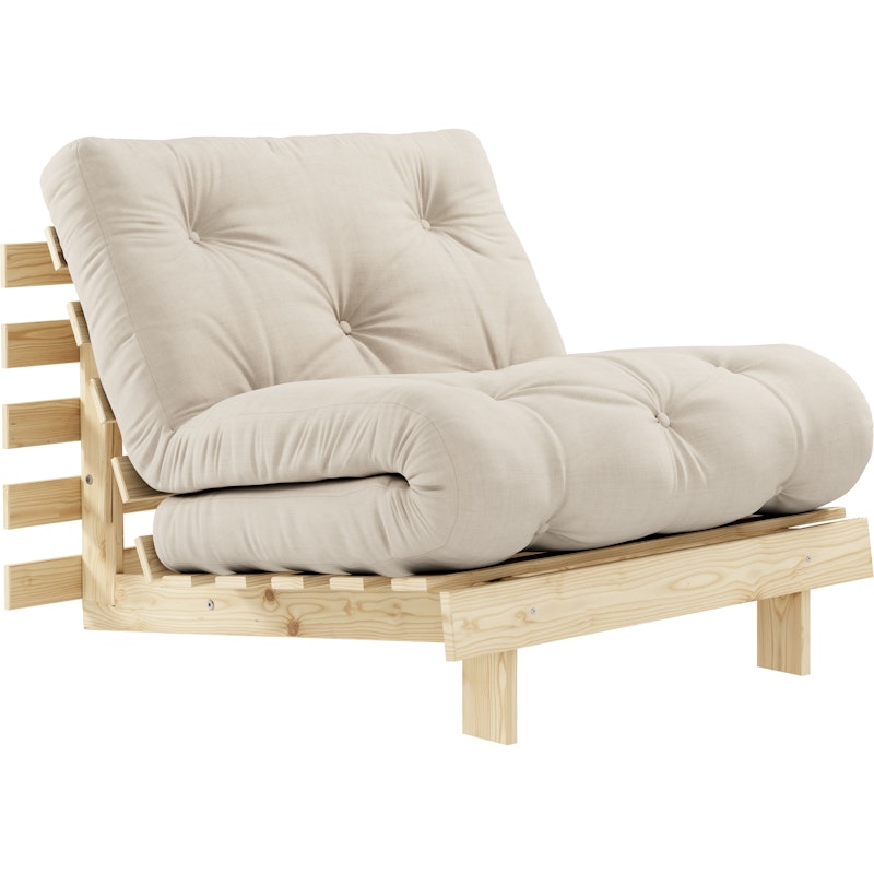 Roots 90 Loungestol, Furutre / Beige