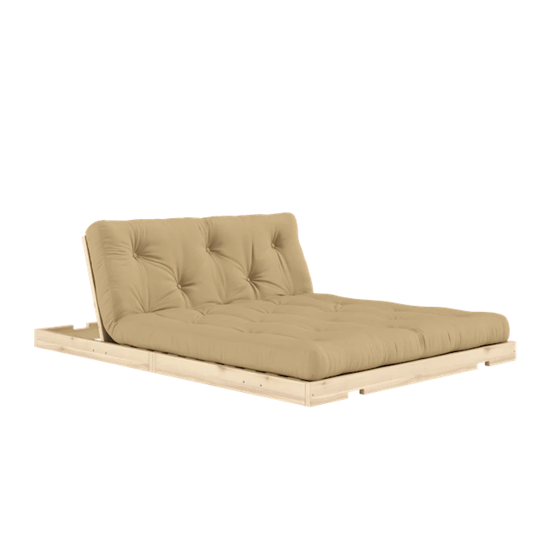 Flip-sovesofa Med Madrass 140x200 Beige/Raw