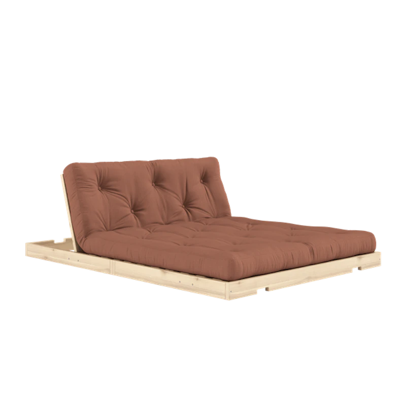 Flip-sovesofa Med Madrass 140x200 Leirbrun/Raw