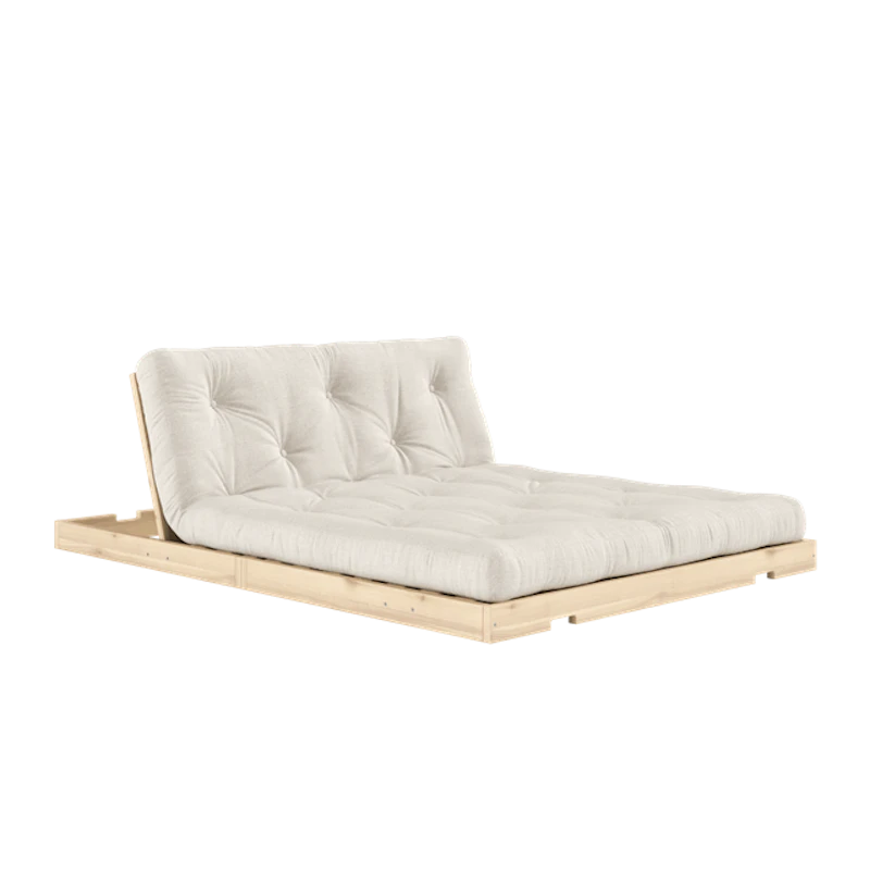 Flip-sovesofa Med Madrass 140x200 Lin/Raw