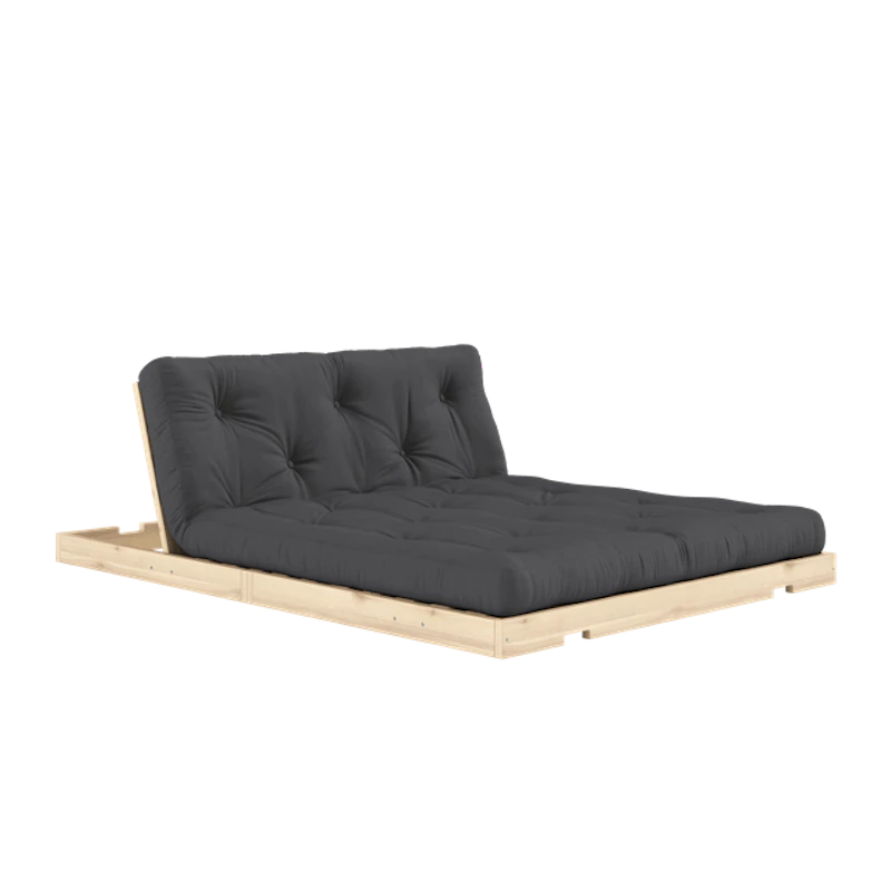Flip-sovesofa Med Madrass 140x200 Mørkgrå/Raw