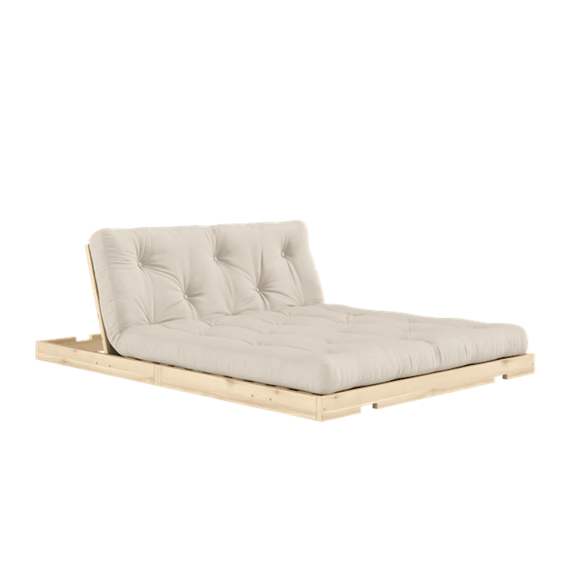 Flip-sovesofa Med Madrass 140x200 Beige/Raw