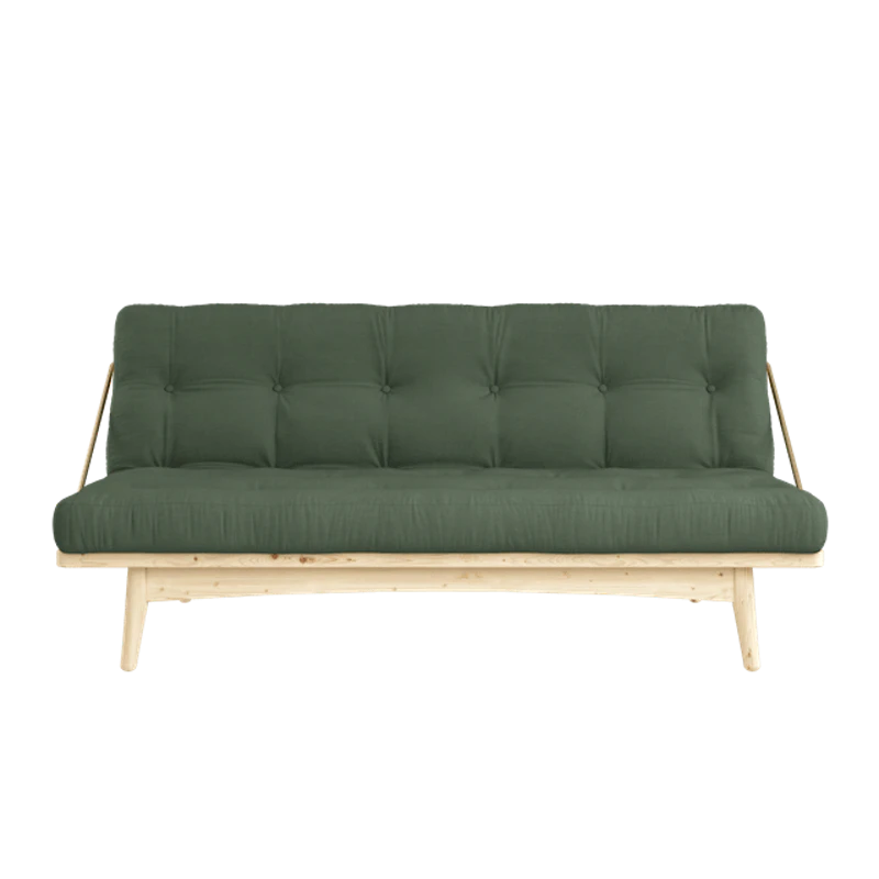 Folk Sofa Med 5-lags Madrass 756 Olivengrønn/Raw