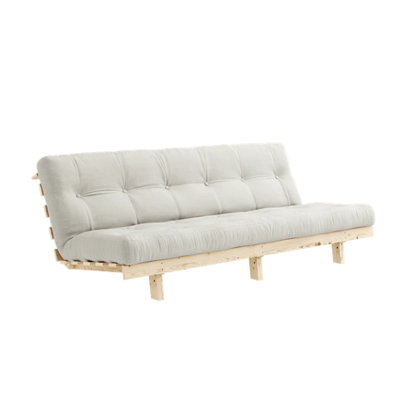 Lean Sovesofa Med Alpha Madrass 130x200 Natur/Raw