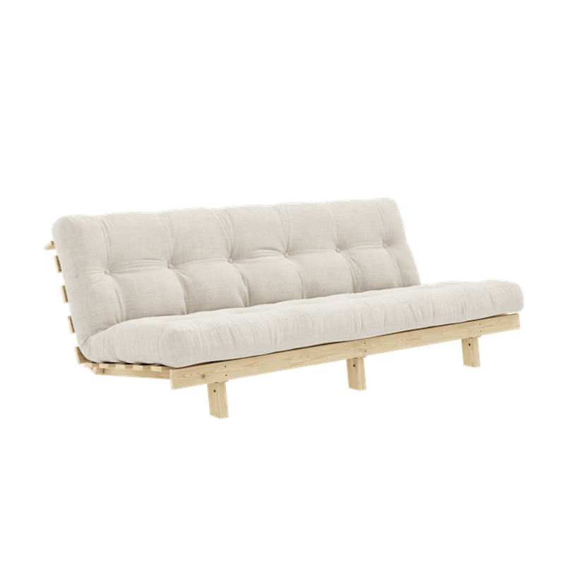 Lean Sovesofa Med Alpha Madrass 130x200 Elfenben/Raw