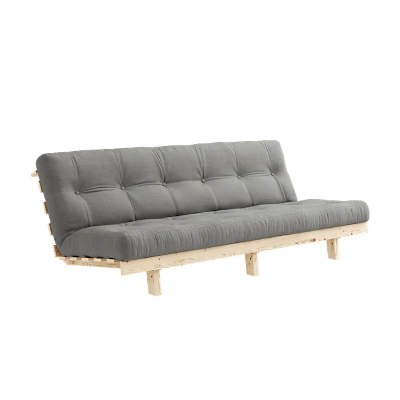 Lean Sovesofa Med Alpha Madrass 130x200 Grå/Raw