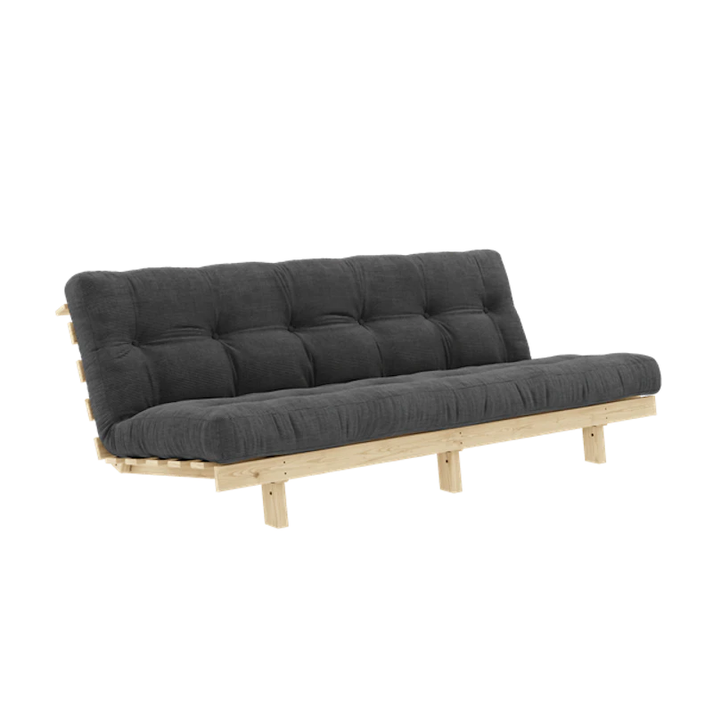 Lean Sovesofa Med Alpha Madrass 130x200 Antrasitt/Raw