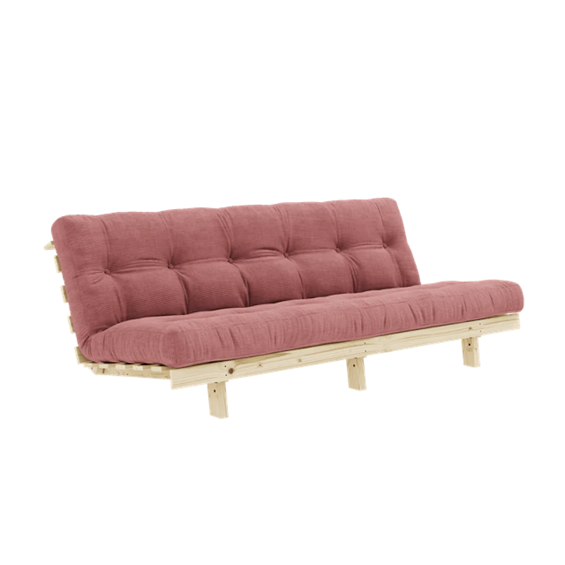 Lean Sovesofa Med Alpha Madrass 130x200 Rosa/Raw