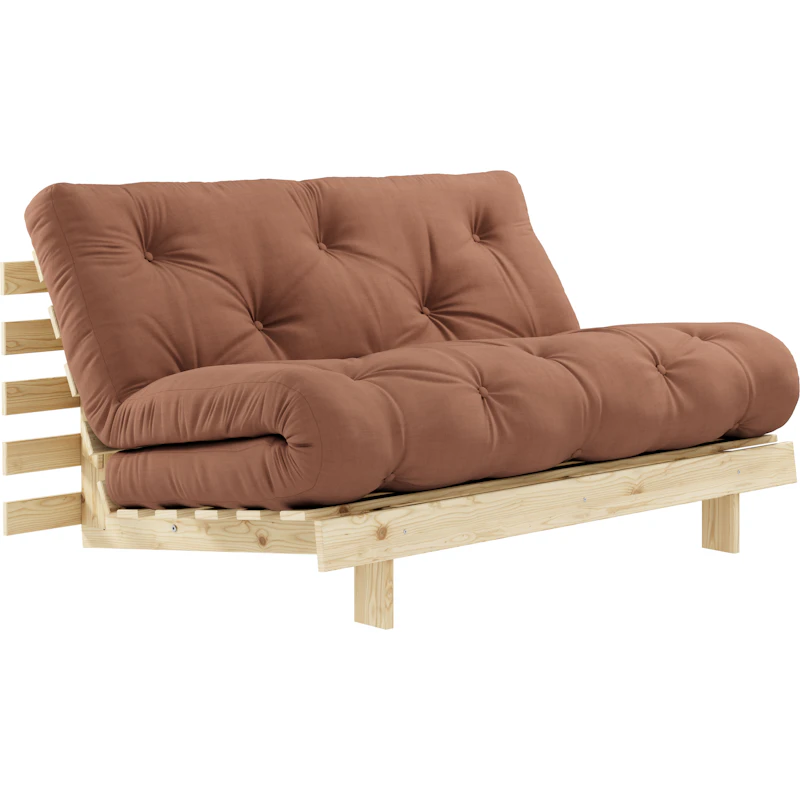 Roots 140 Sovesofa Med Madrass, Raw / Clay Brown