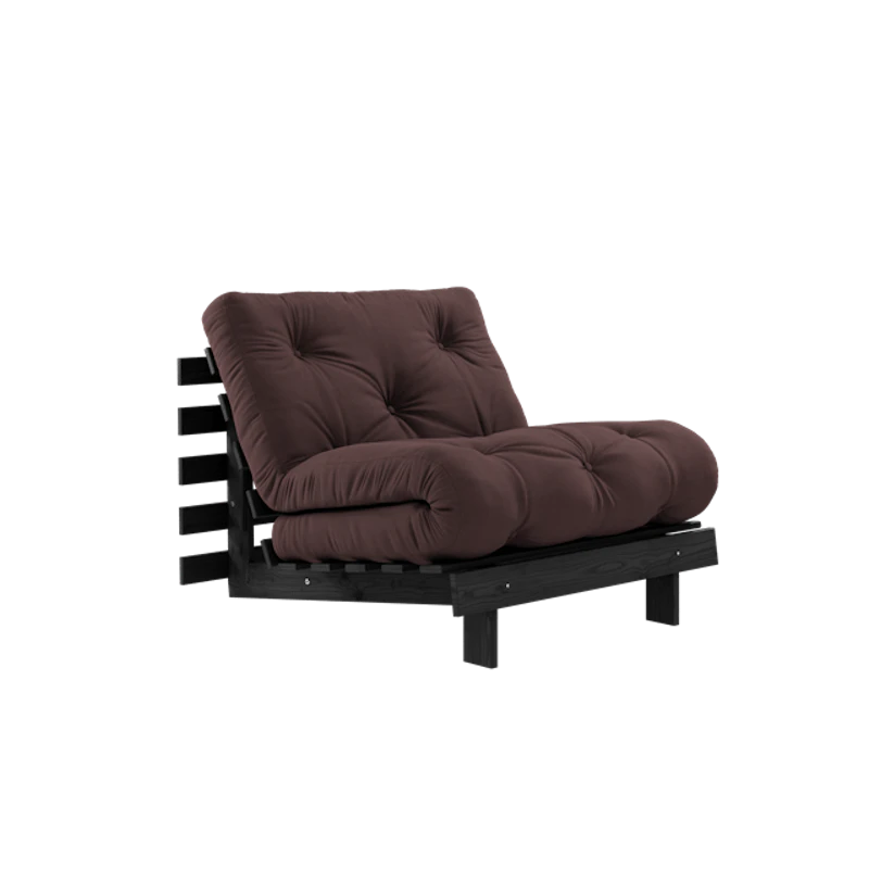 Roots Sovesofa Med Madrass 90x200 Svart Brun