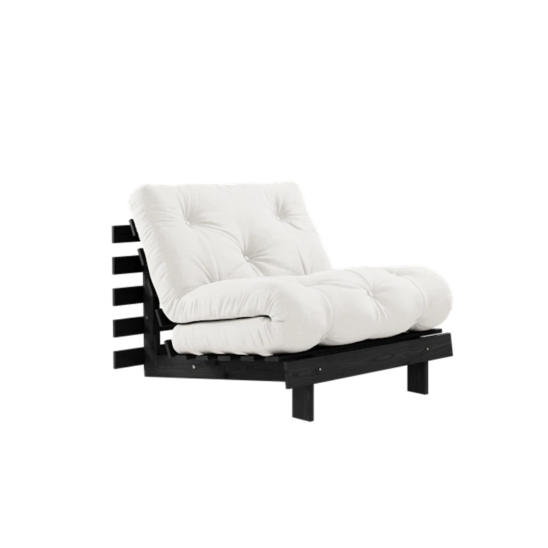 Roots Sovesofa Med Madrass 90x200 Svart Natt/Naturfarget
