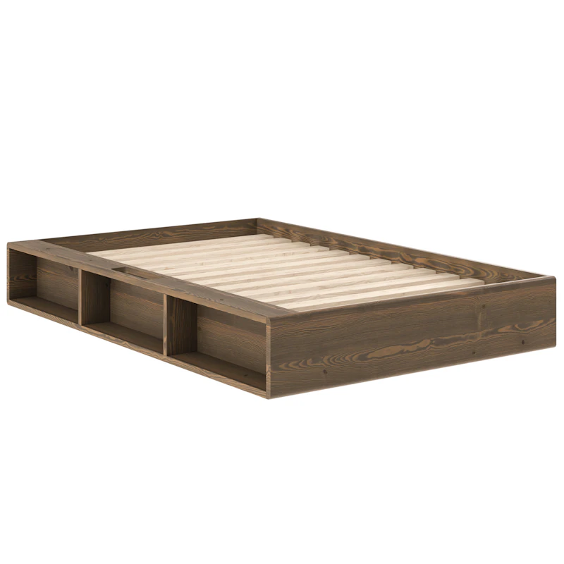Ziggy Bed Frame 120x200 cm, Carob Brown