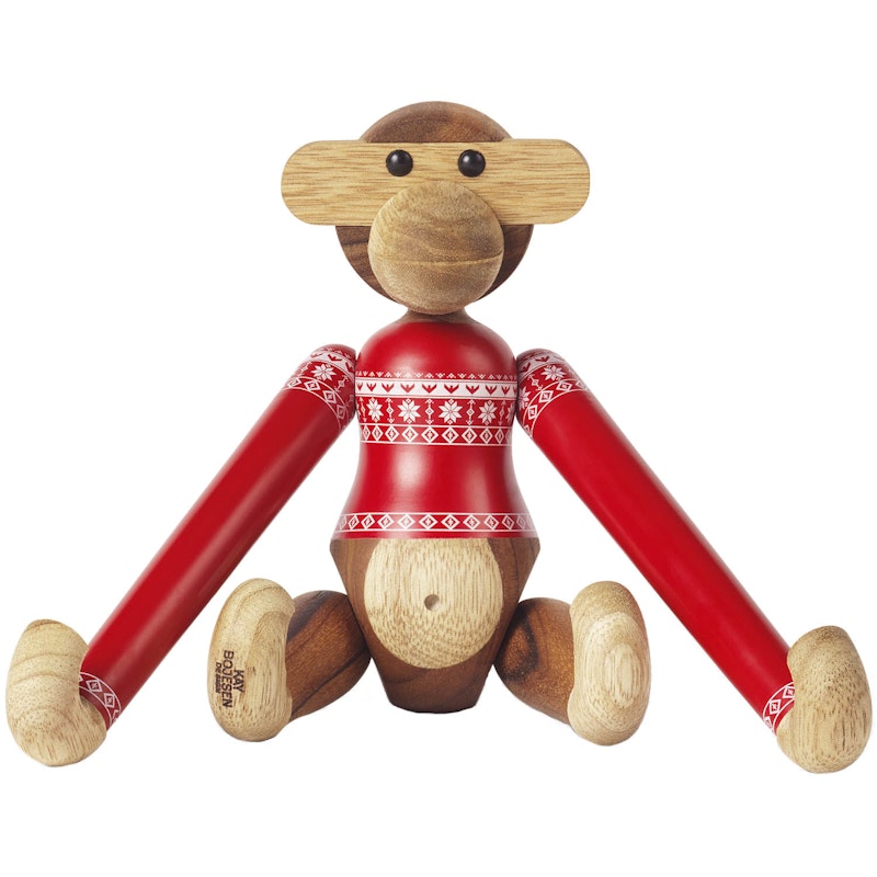 Apa Christmas Jumper 2024 liten teak/limba Trefigur Small 18,5 cm