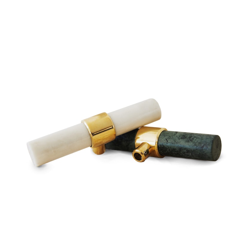 Baton Damper Handle, Green Marble