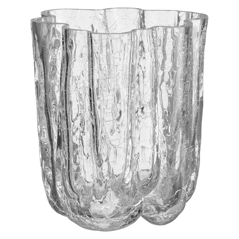 Crackle Vase 121 mm, Klar