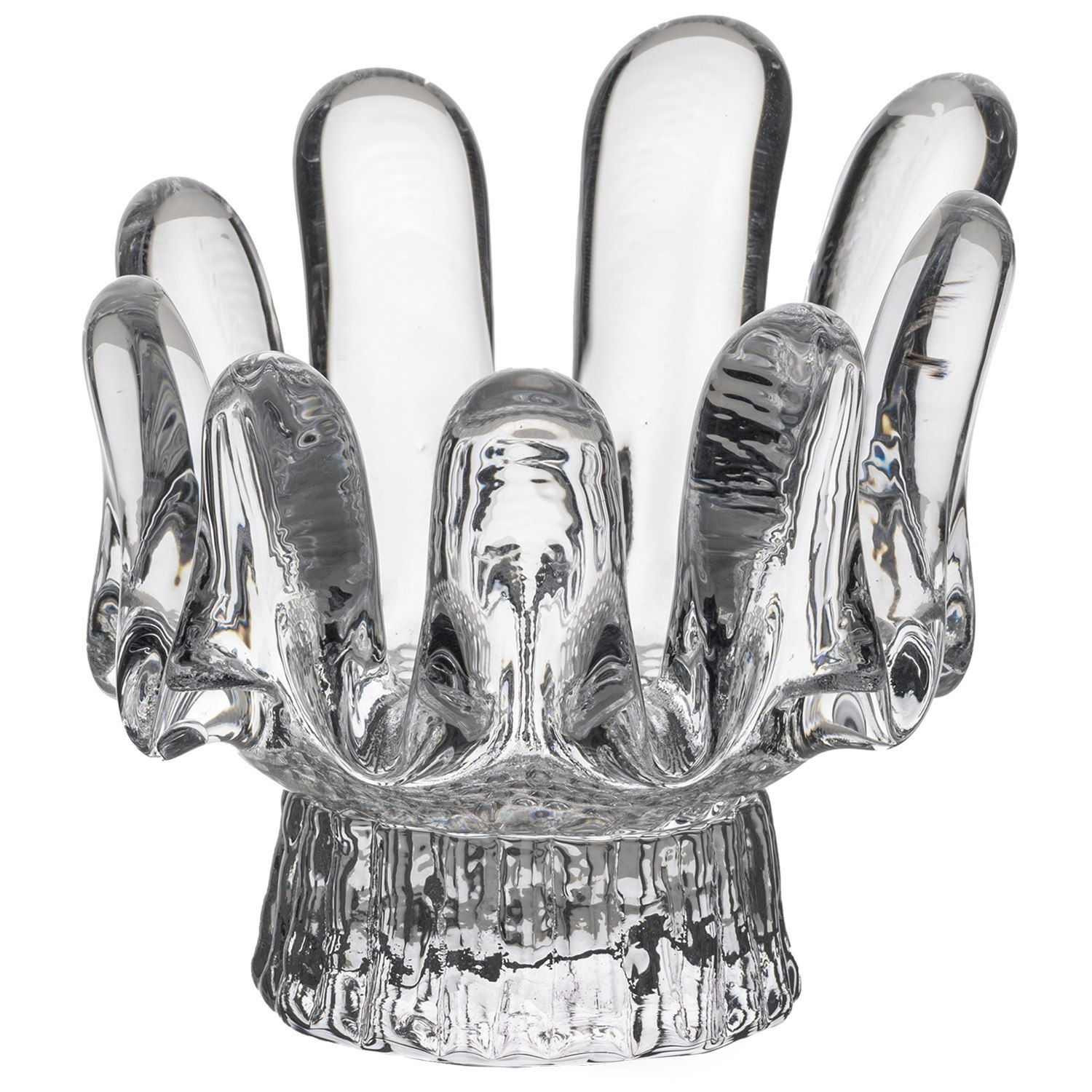 Sunflower Lyslykte, Laget av krystallglass 9,2 cm, Klar