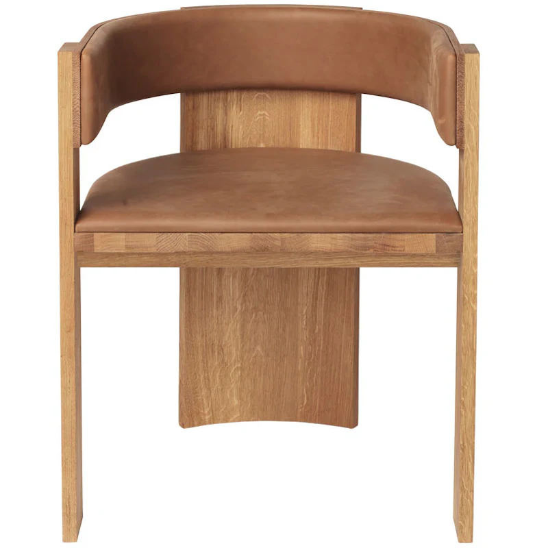 Collector Spisestol, Varmlakkert Eik / Cognac Skinn