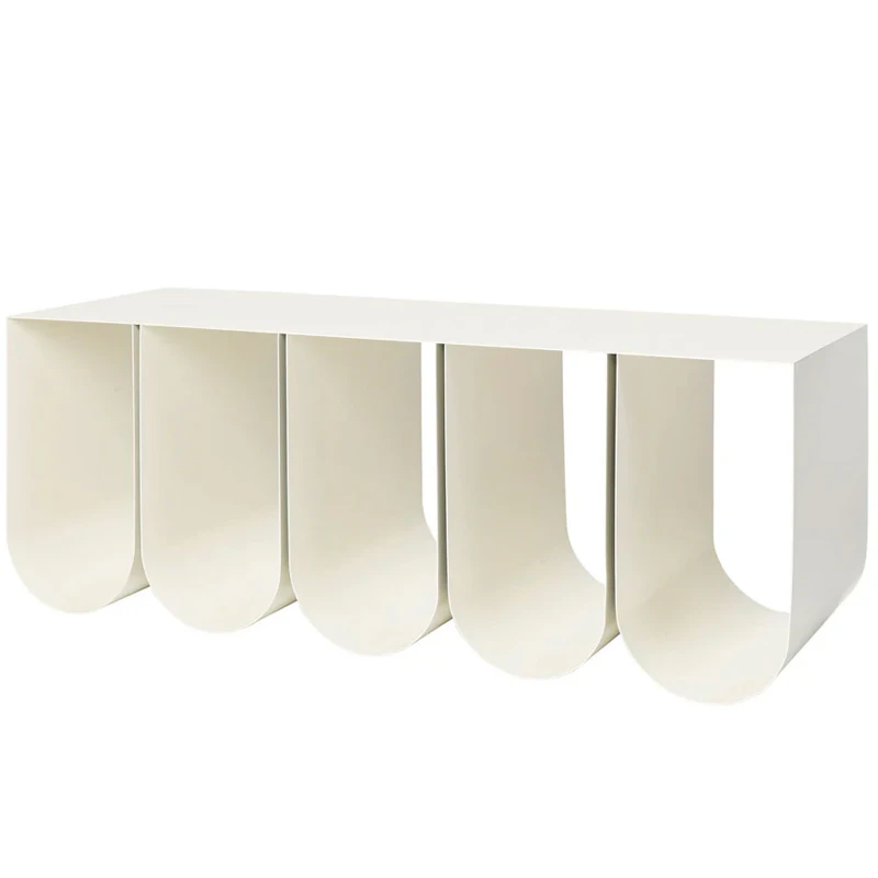 Curved Bench Benk, Beige