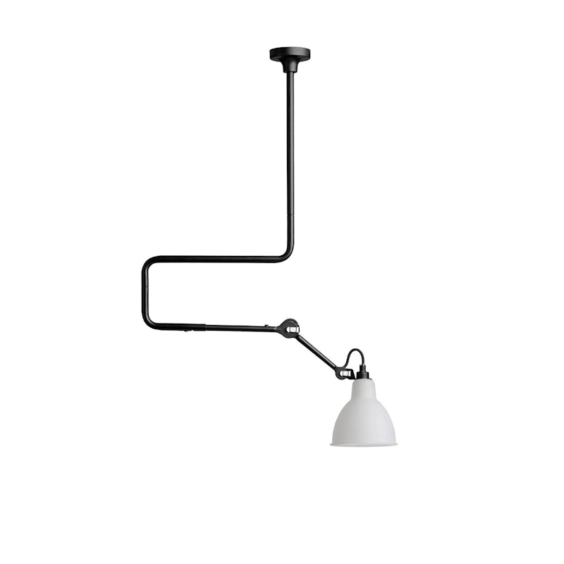 Lampe Gras N°312 Taklampe, Svart / Frostet Glass