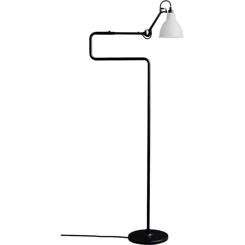 Lampe Gras N°411 Gulvlampe, Svart / Frostet Glass