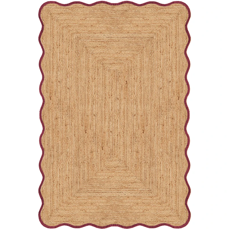 Scallop Juteteppe 180x270 cm, Vinrød