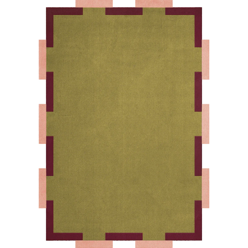 Teklan Fregio Ullteppe, 300x400 cm Olive / Blush