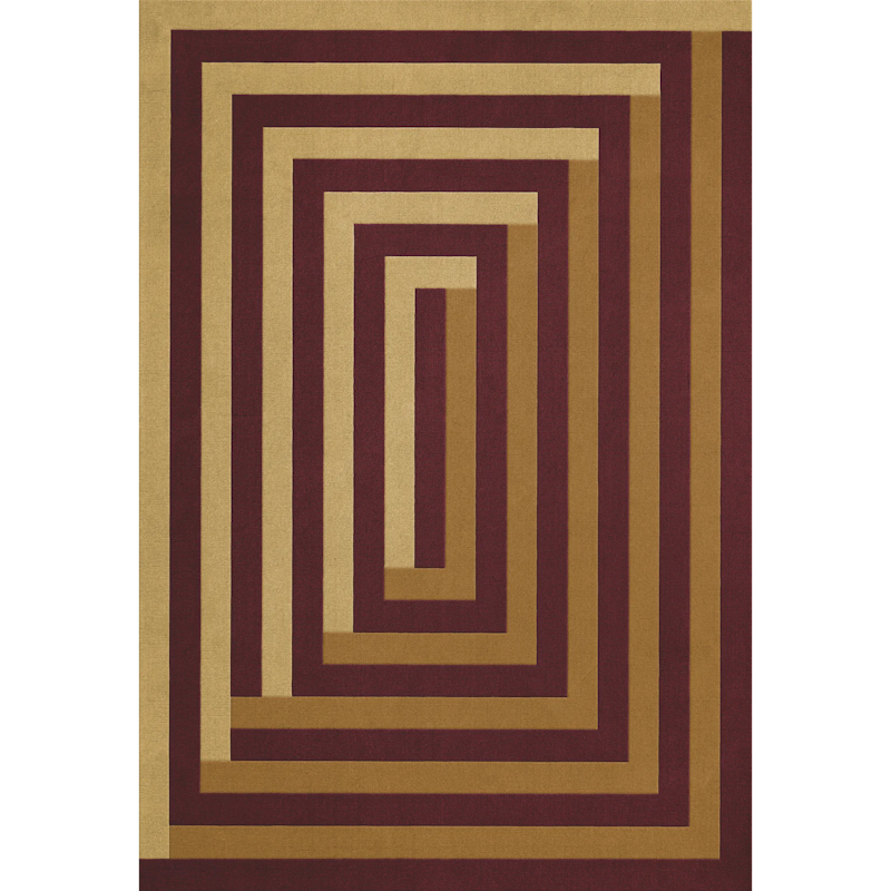 Teklan Labyrinth Ullteppe 180x270 cm, Sand / Mulberry